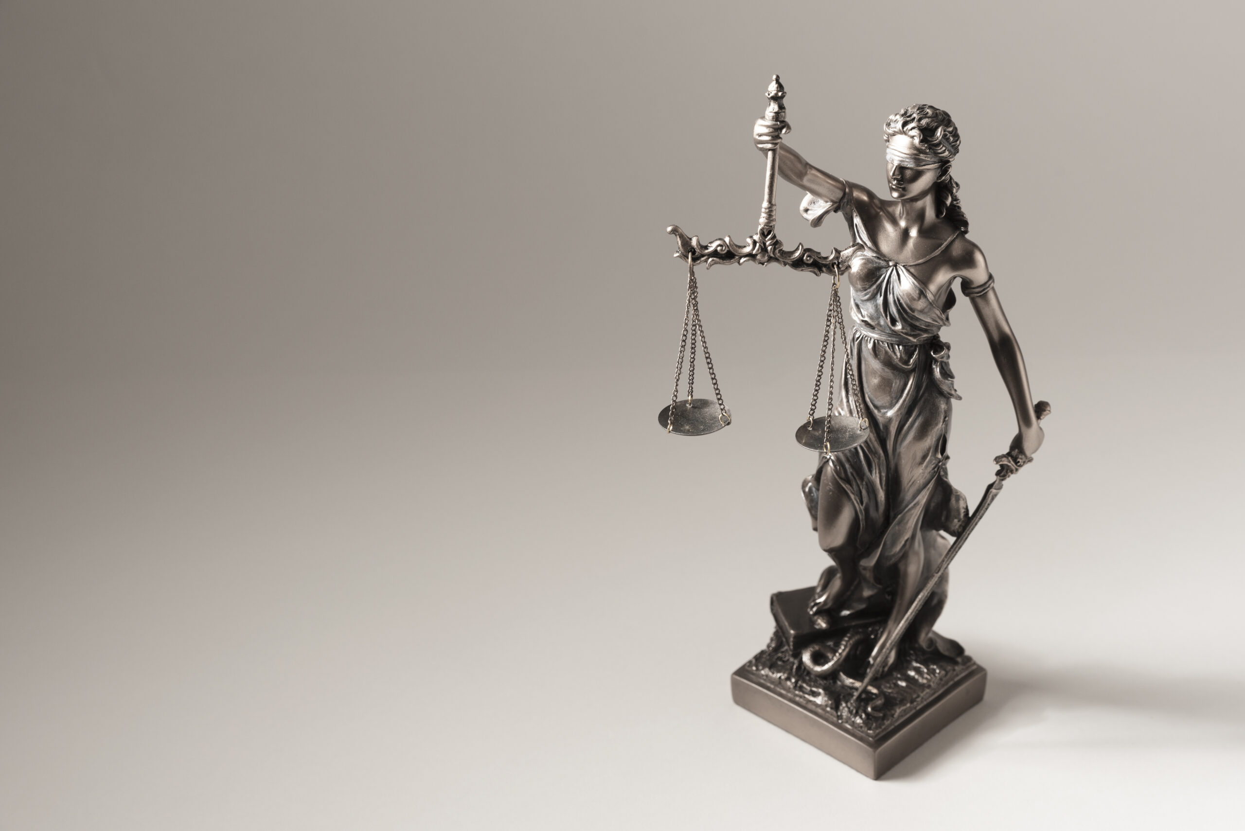 Statue of Justice - lady justice. Law, legal concept