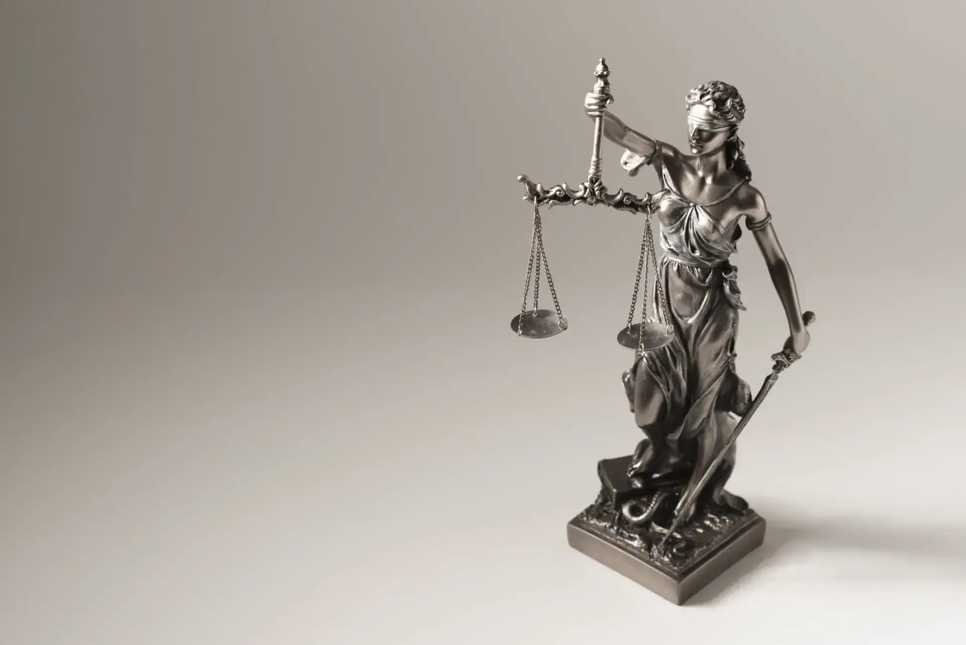 Statue of Justice - lady justice. Law, legal concept